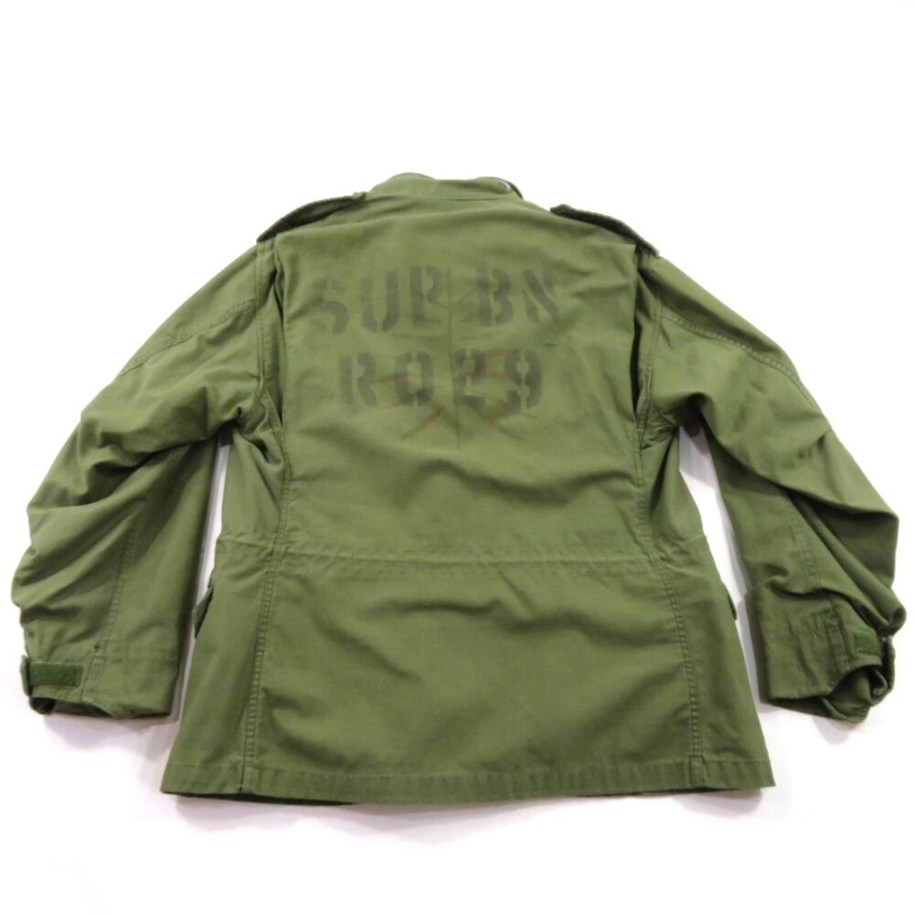 Stenciled Military Cold Weather Man's Field Coat OD Green Sz M? M65 1970s